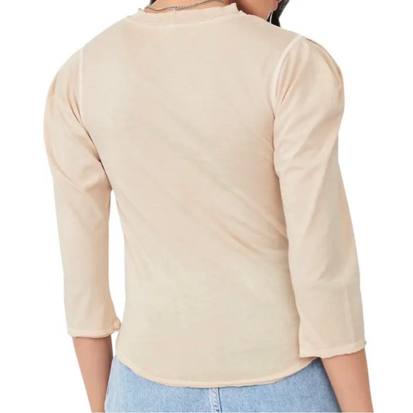 Free People We the Free Clover Puff Shoulder Top - Picture 2 of 6